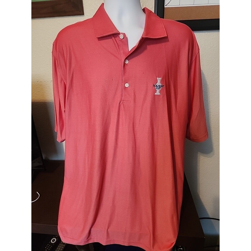 Slazenger Solheim Cup Golf Polo Shirt Mens XL Red Team USA Europe Tournament
